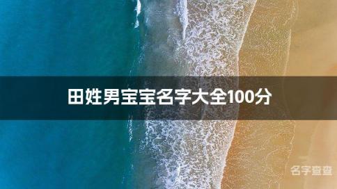 田姓男宝宝名字大全100分,姓田男宝宝名字高端大气